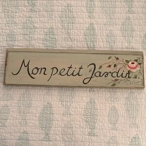 Mon Petit Jardin Decorative Wooden Sign